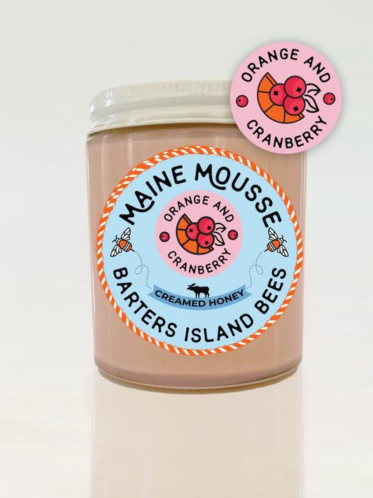 Maine Mousse:  Orange Cranberry Creamed Honey