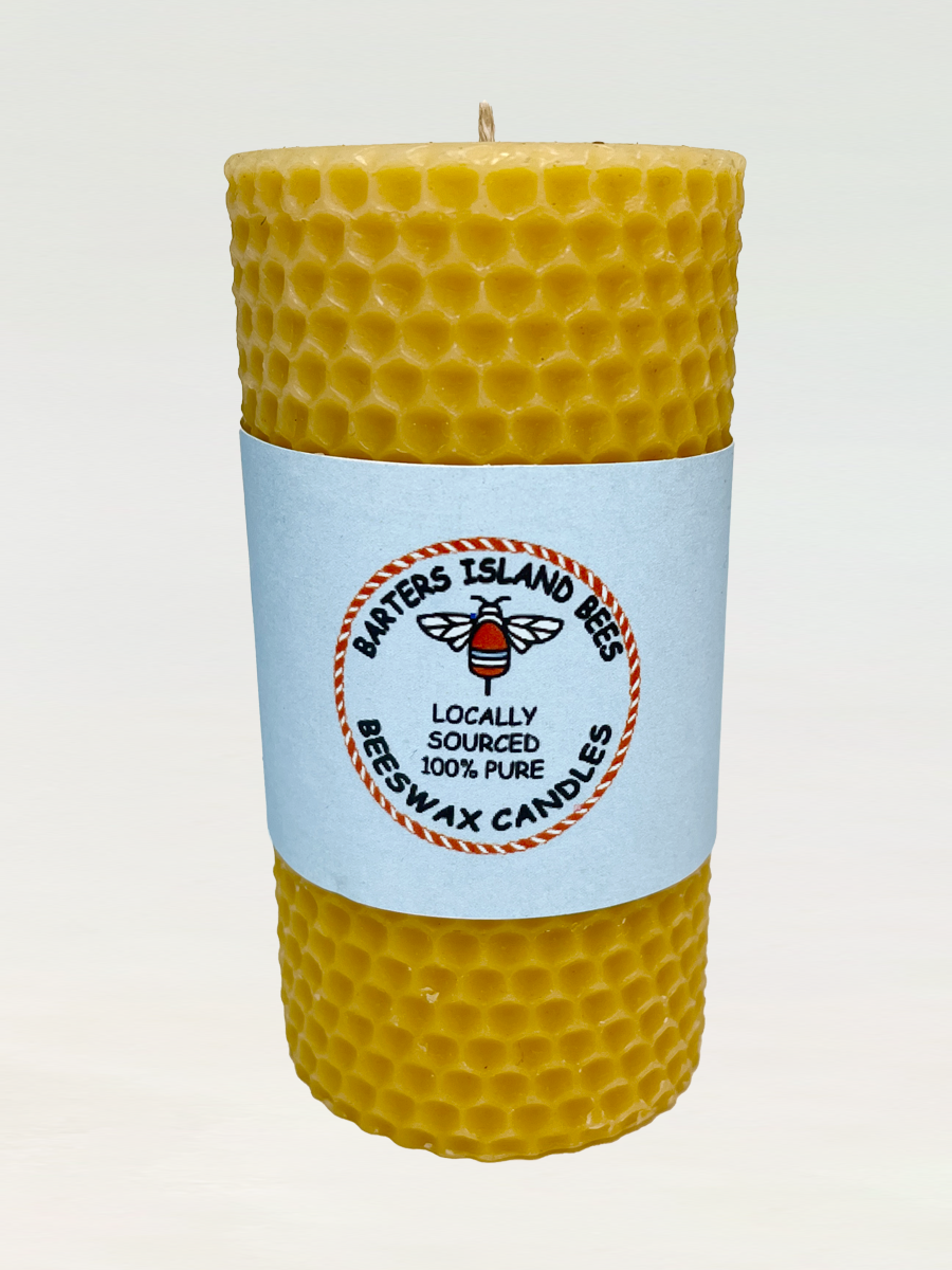 100% Pure Beeswax Pillar Candles- Hand Made in Maine