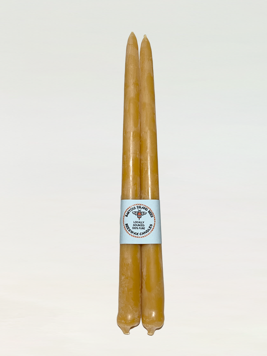 100% Pure Beeswax Taper Candles-Made in Maine