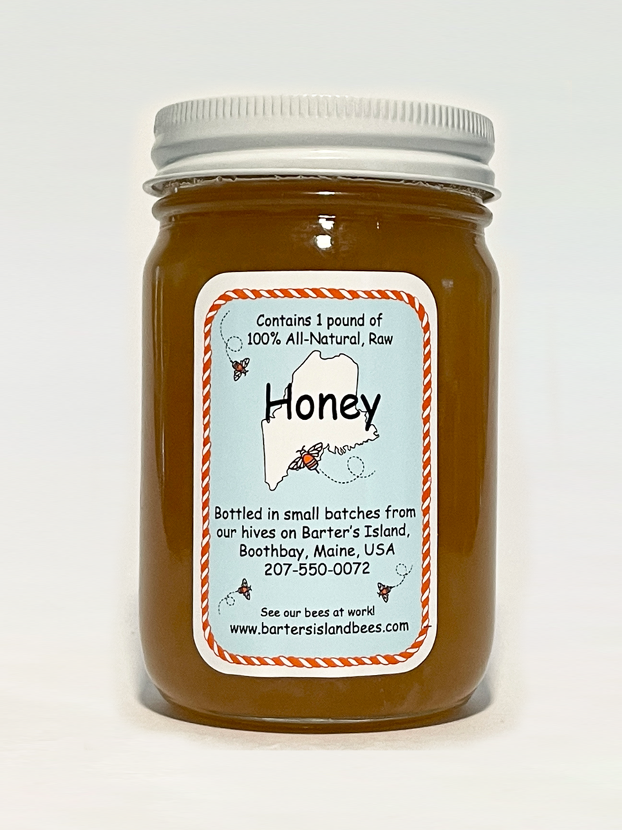 Natural Raw Honey: Produced right here in Boothbay, Maine!