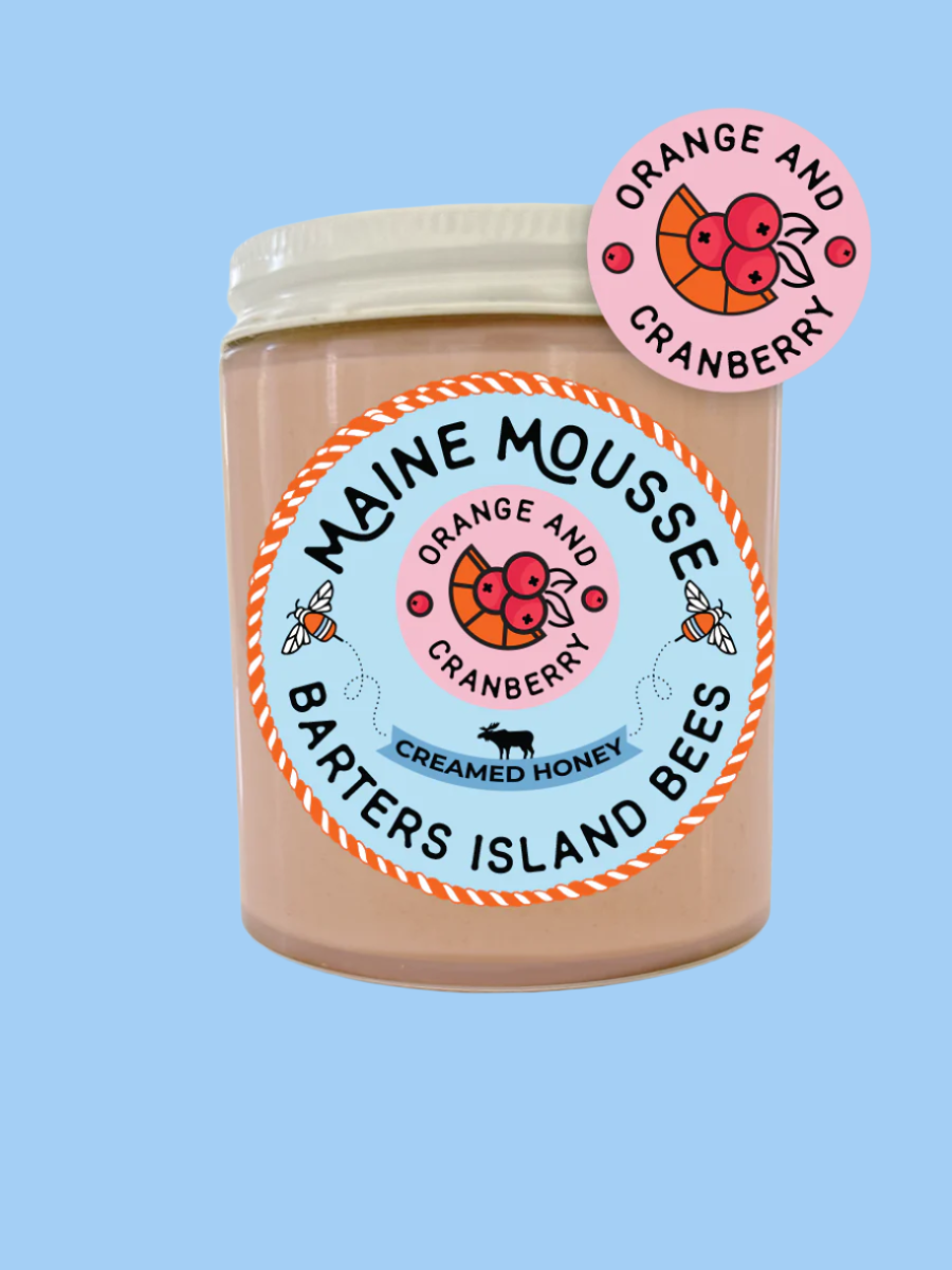 Maine Mousse:  Orange Cranberry Creamed Honey